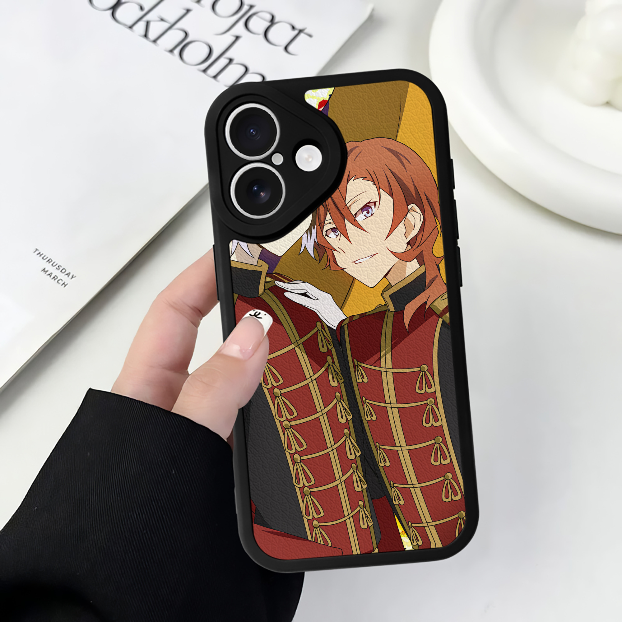 （画像用） 文豪ストレイドッグス Bungo Stray Dogs 【iPhone 16シリーズ対応】シリコンスマホケース（レザー調） 材質：シリコン
